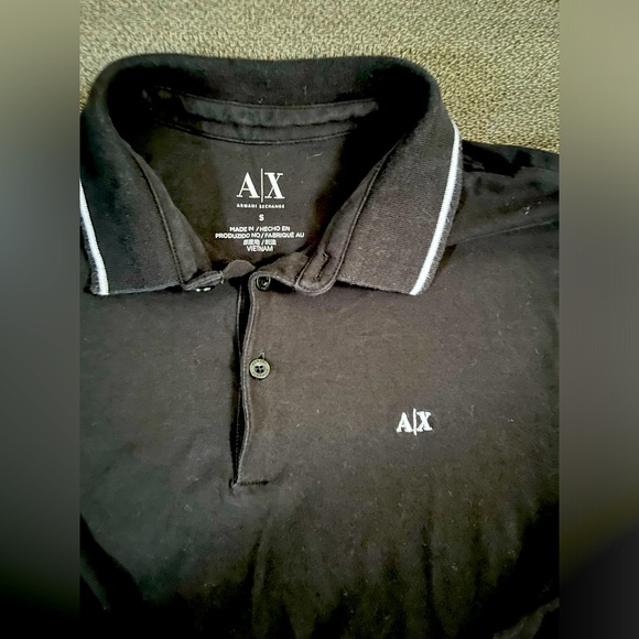 Armani Exchange Men’s size small black polo - Picture 2 of 4